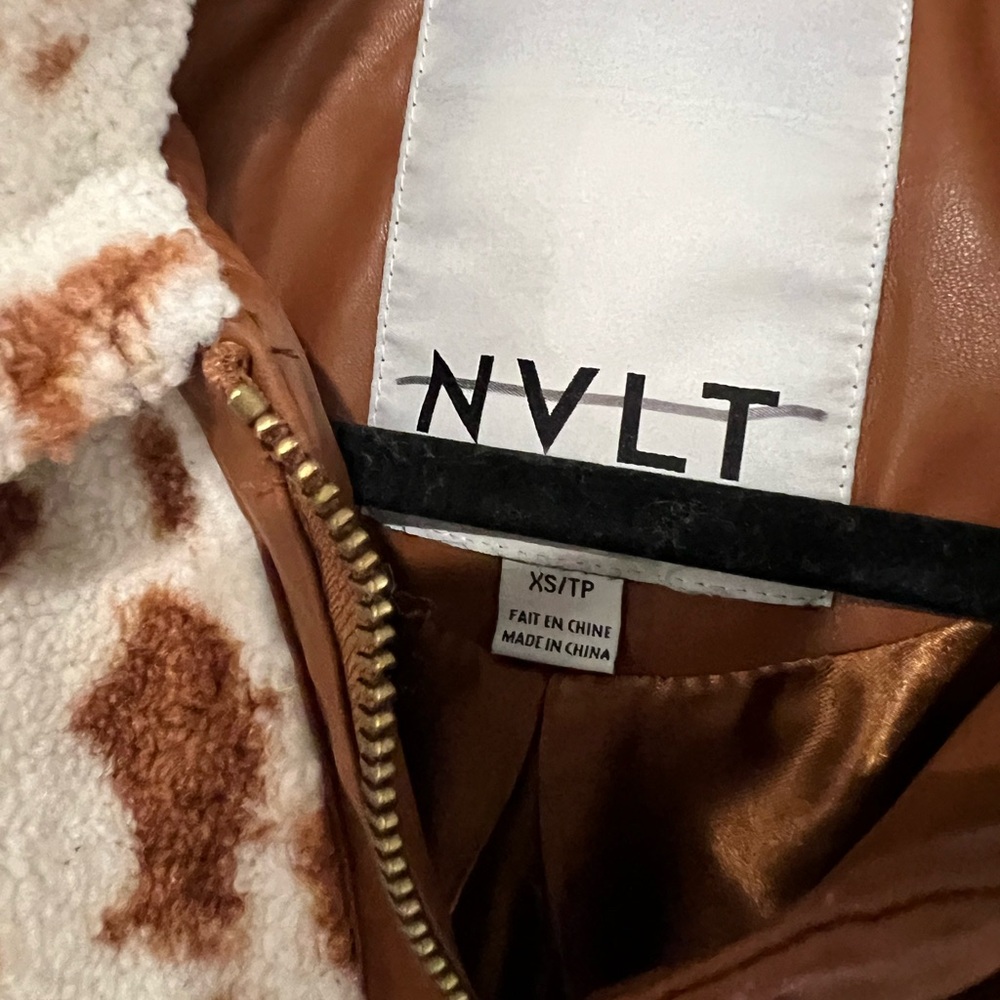 Anthropologie NVLT Cow Print Coat, XS NWOT - Picture 5 of 5